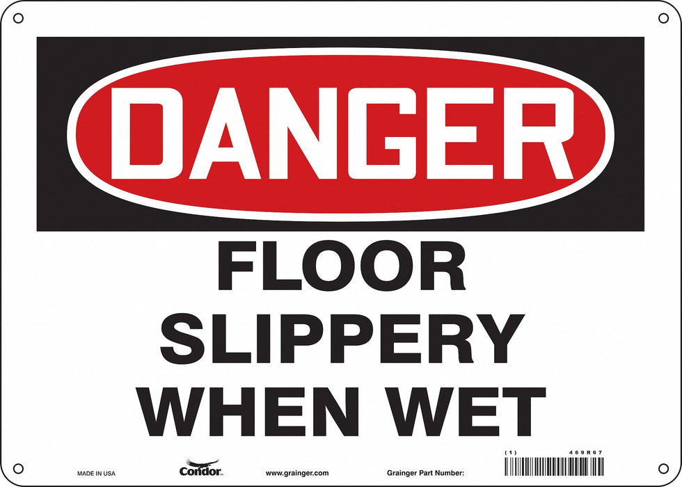 Safety Sign 10 in x 14 in Polyethylene