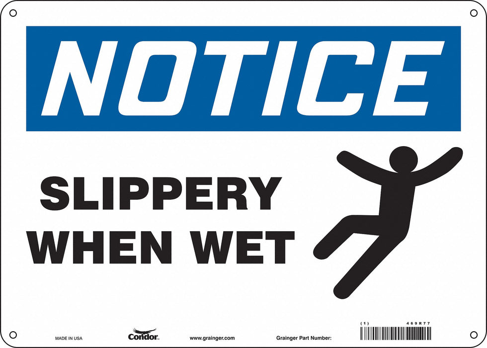 Safety Sign 10 in x 14 in Aluminum