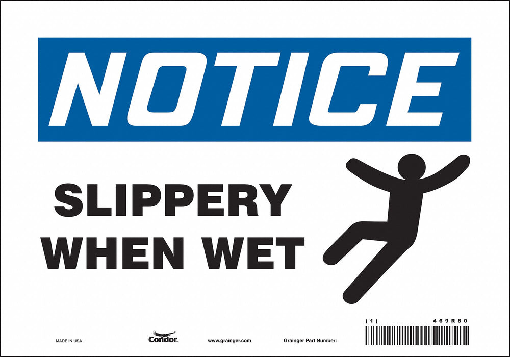 Safety Sign 7 inx10 in Vinyl