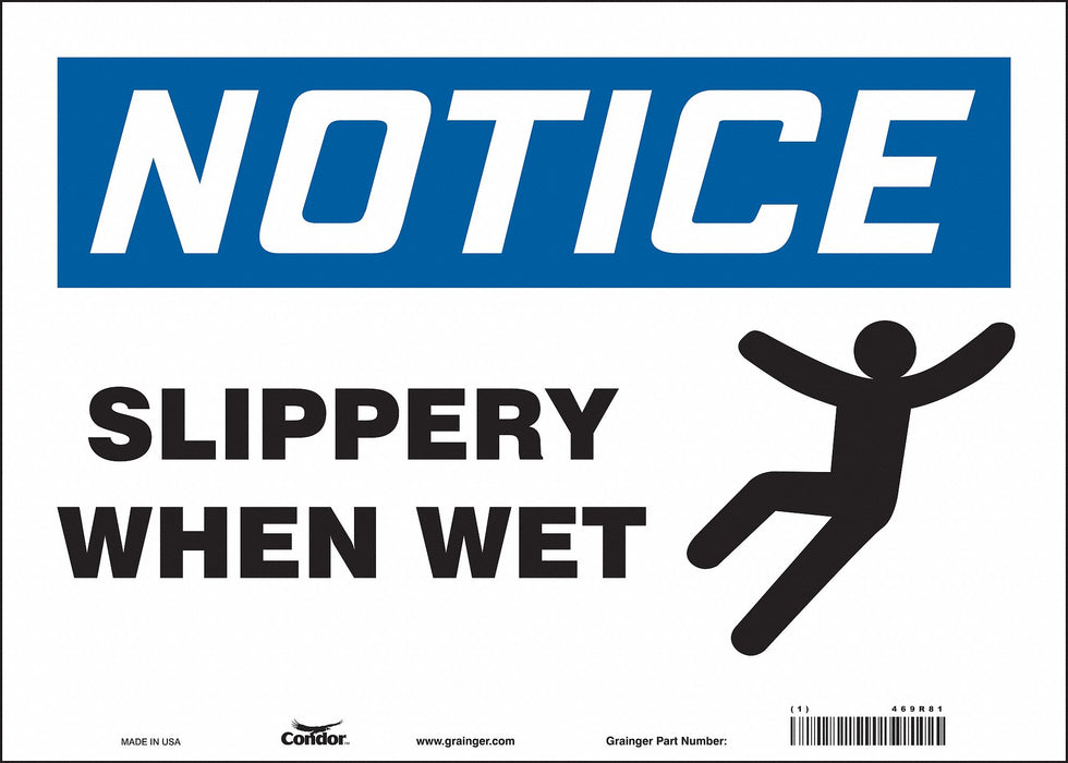 Safety Sign 10 in x 14 in Vinyl