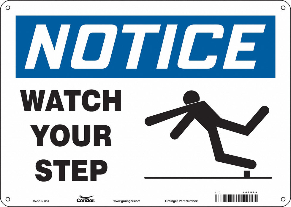 Safety Sign 10 in x 14 in Aluminum