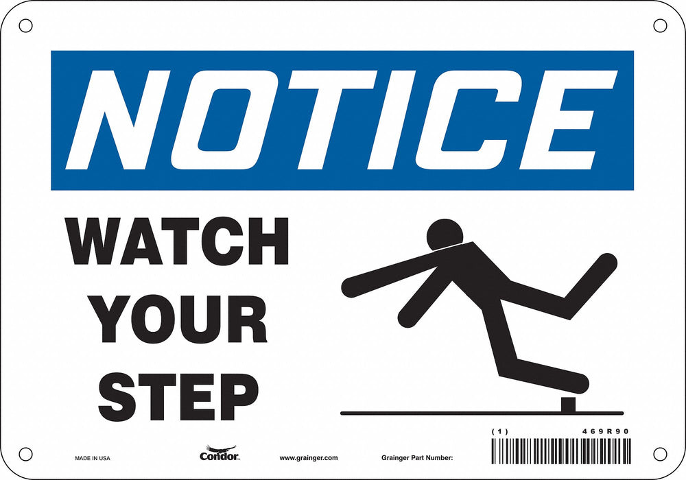 Safety Sign 7 inx10 in Polyethylene