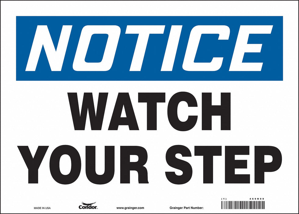 Safety Sign 10 in x 14 in Vinyl