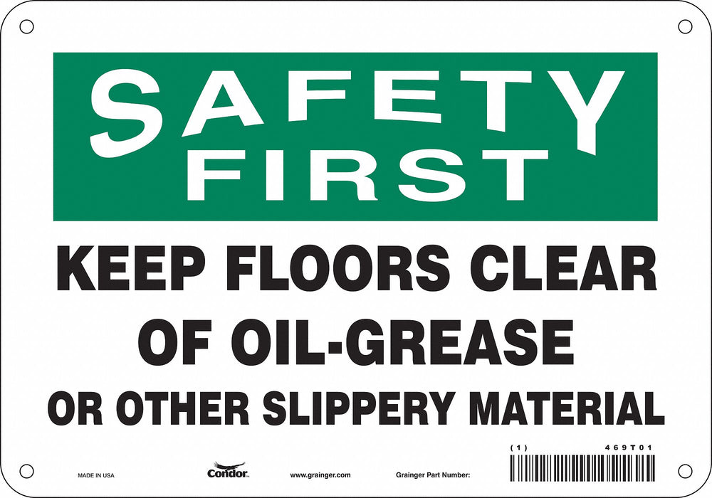 Safety Sign 7 in x 10 in Aluminum