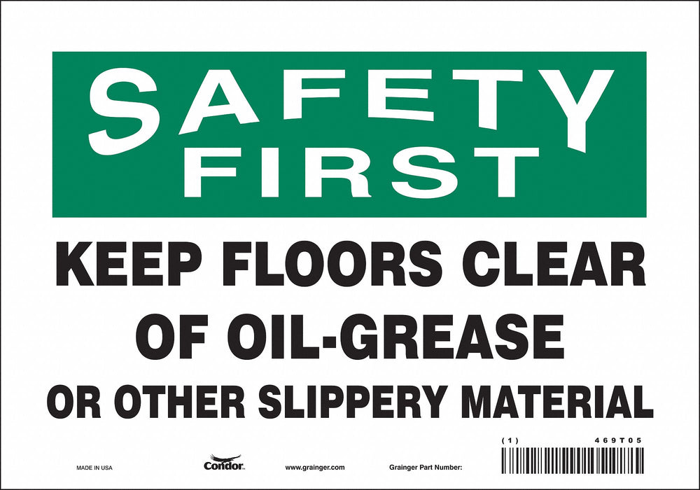 Safety Sign 7 inx10 in Vinyl