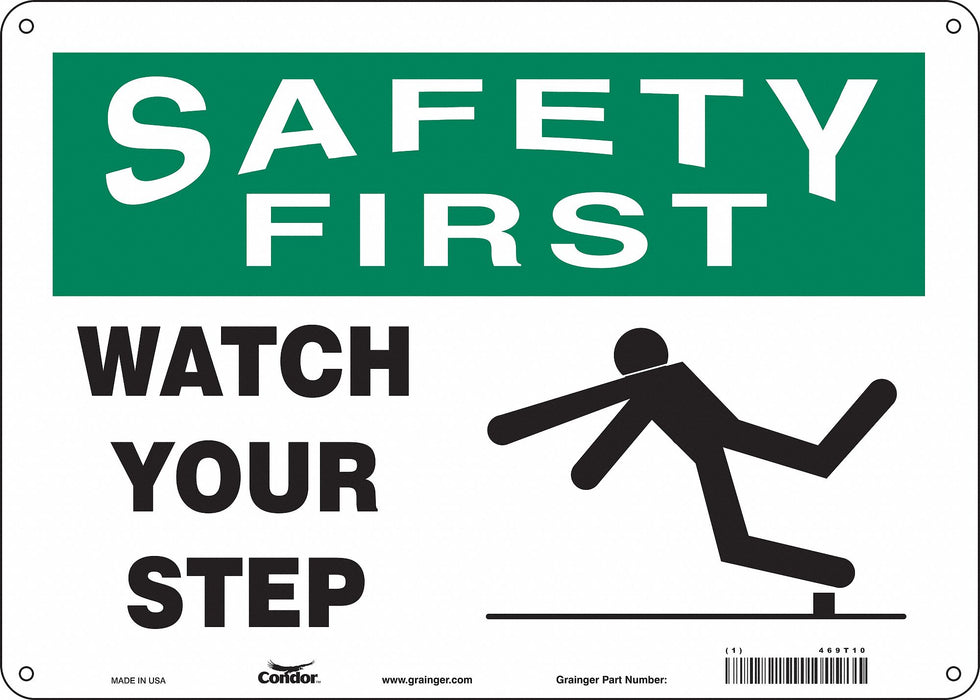 Safety Sign 10 inx14 in Polyethylene