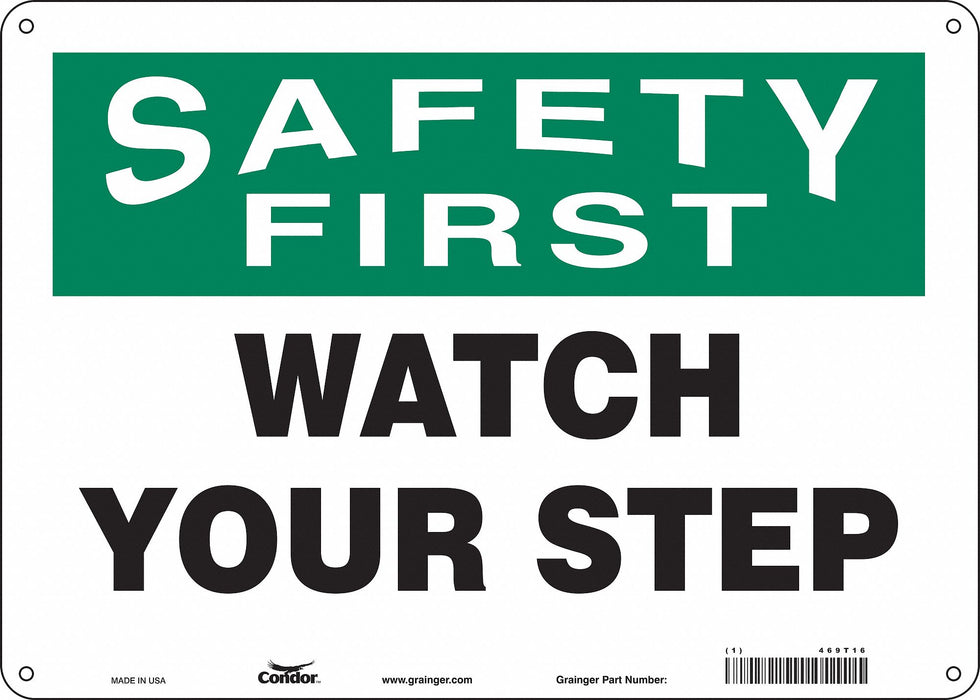Safety Sign 10 inx14 in Polyethylene