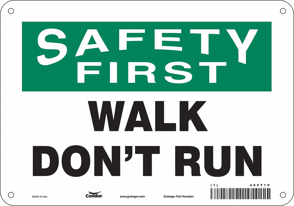 K1416 Safety Sign 7 in x 10 in Aluminum