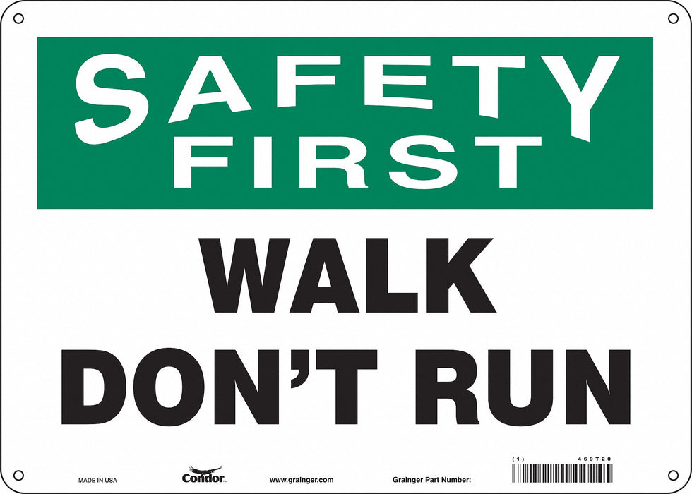 K1416 Safety Sign 10 inx14 in Aluminum