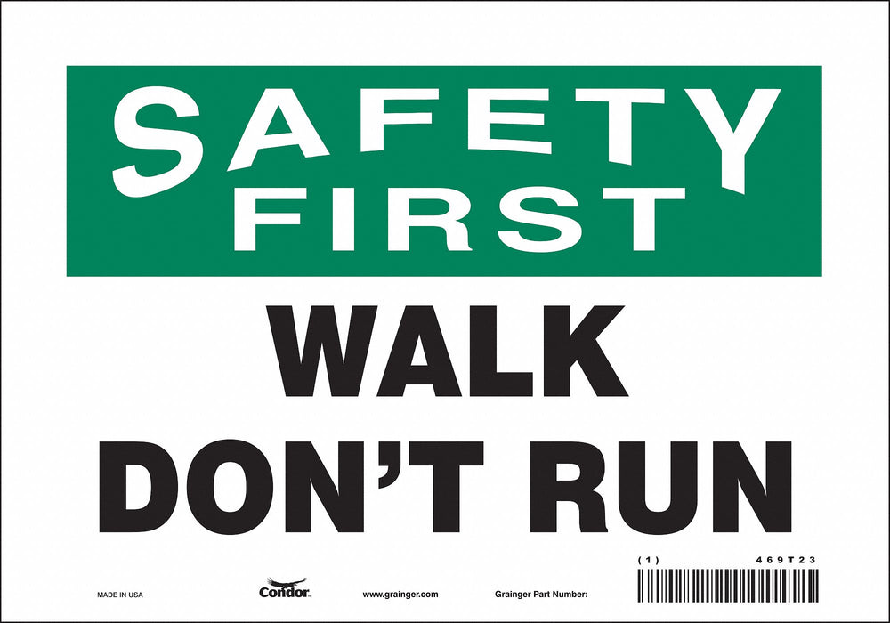 K1416 Safety Sign 7 in x 10 in Vinyl