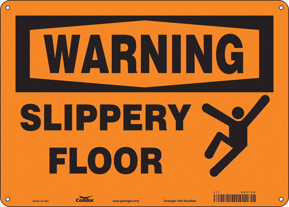 Safety Sign 10 inx14 in Polyethylene