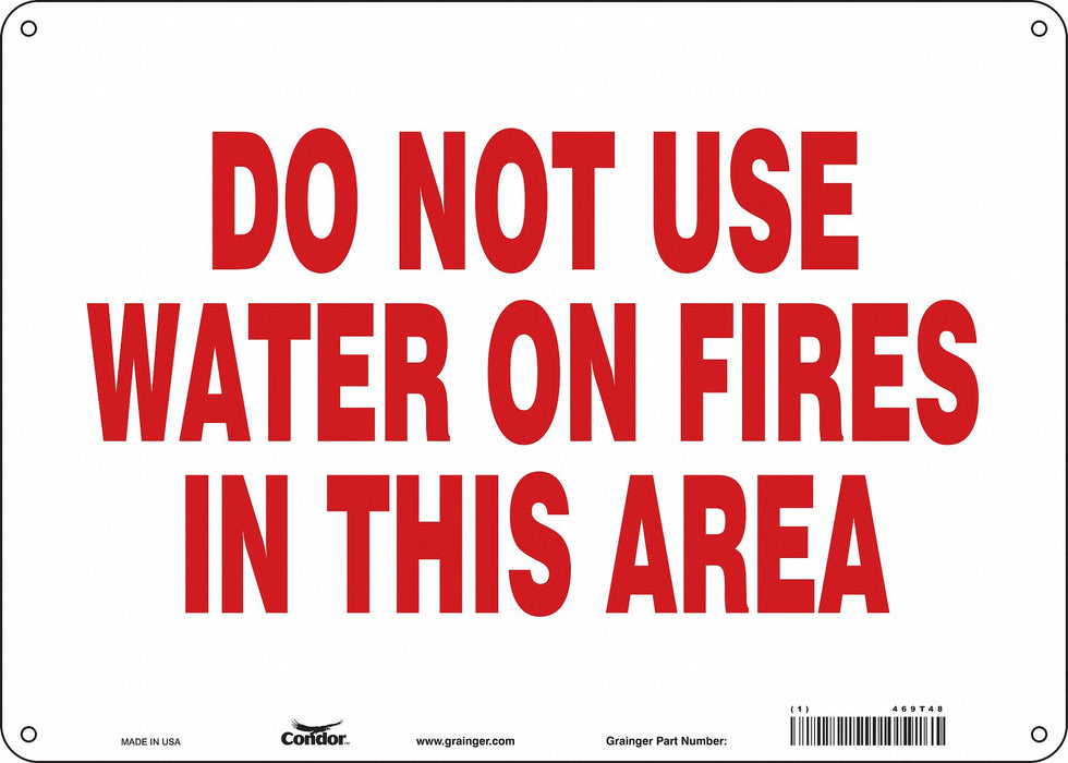 Safety Sign 10 in x 14 in Aluminum