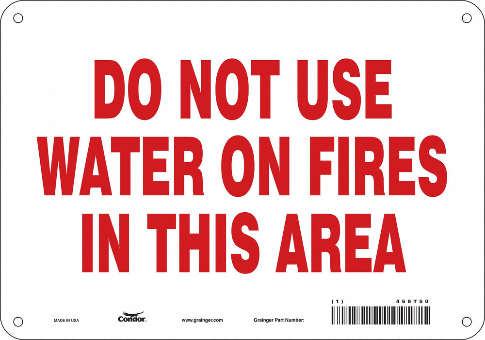 Safety Sign 7 in x 10 in Polyethylene