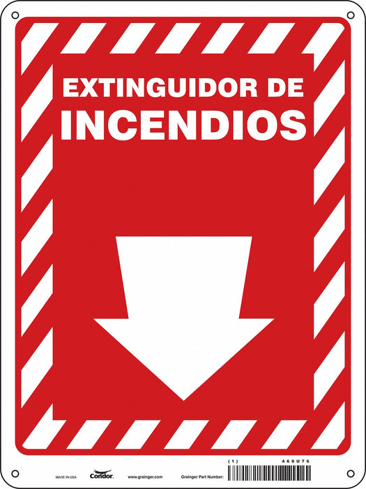 Safety Sign 12 in x 9 in Polyethylene