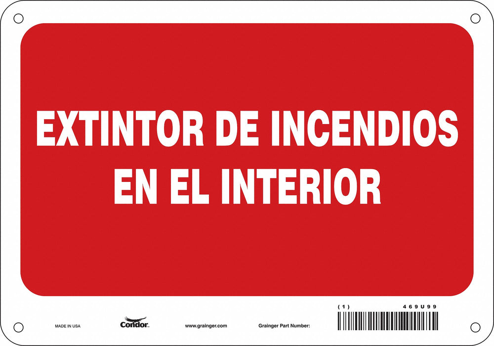Safety Sign 7 in x 10 in Aluminum