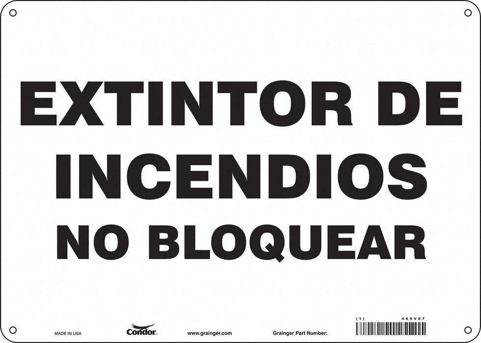 Safety Sign 10 in x 14 in Aluminum