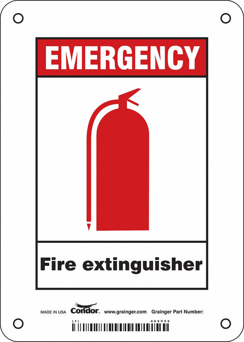 Safety Sign 7 in x 5 in Polyethylene