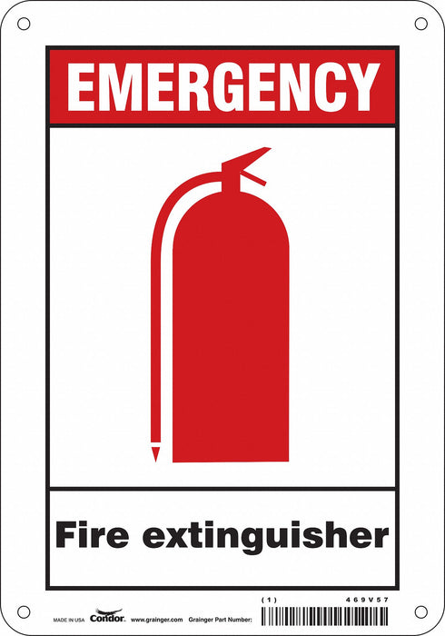 Safety Sign 10 in x 7 in Polyethylene