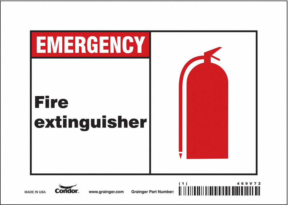 Safety Sign 5 in x 7 in Vinyl