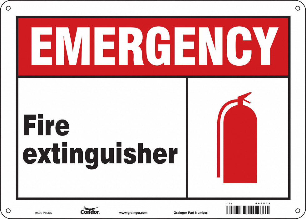 Safety Sign 10 in x 14 in Glow Vinyl