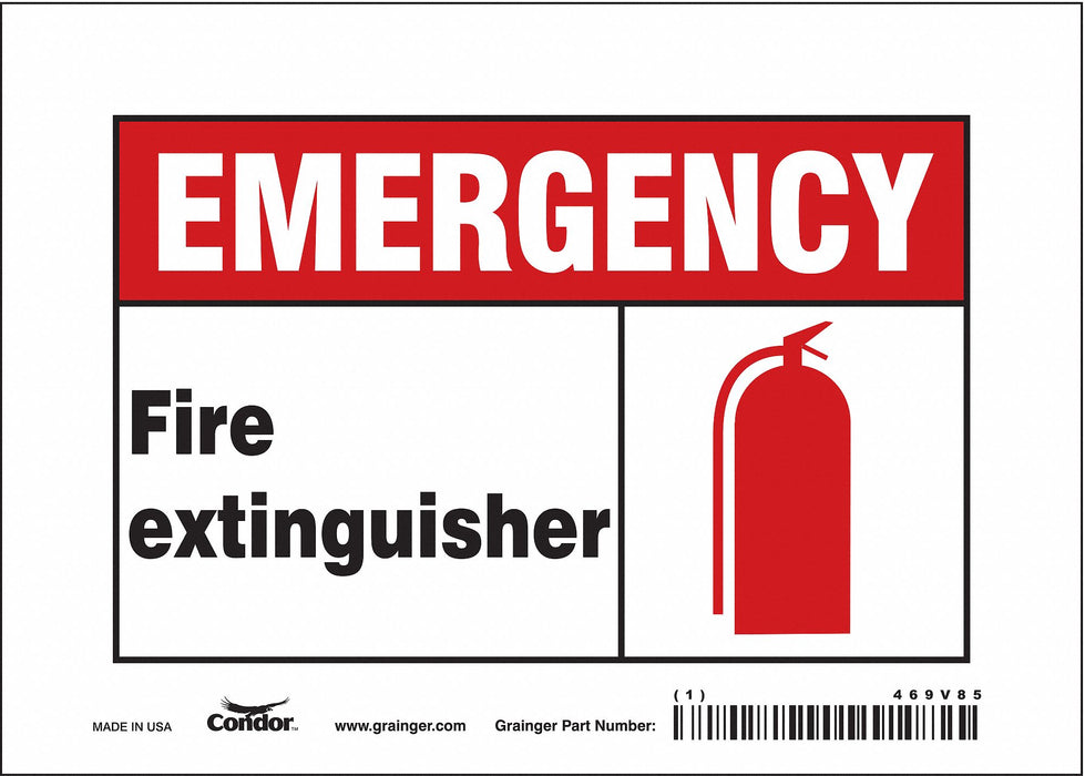 Safety Sign 5 in x 7 in Vinyl