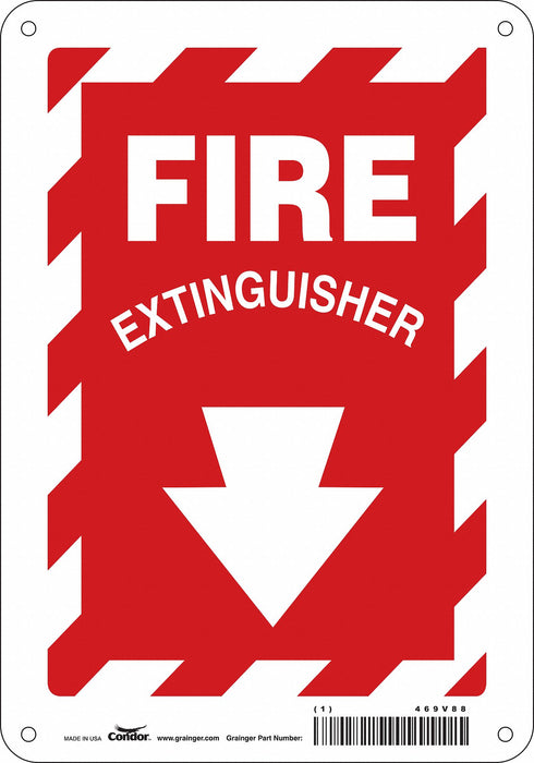 Safety Sign 10 in x 7 in Aluminum