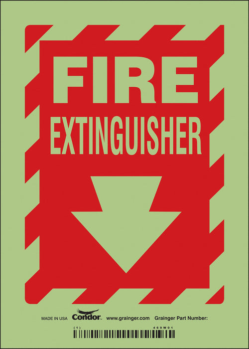 Safety Sign 7 in x 5 in Glow Vinyl