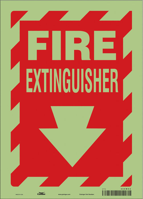 Safety Sign 14 in x 10 in Glow Vinyl