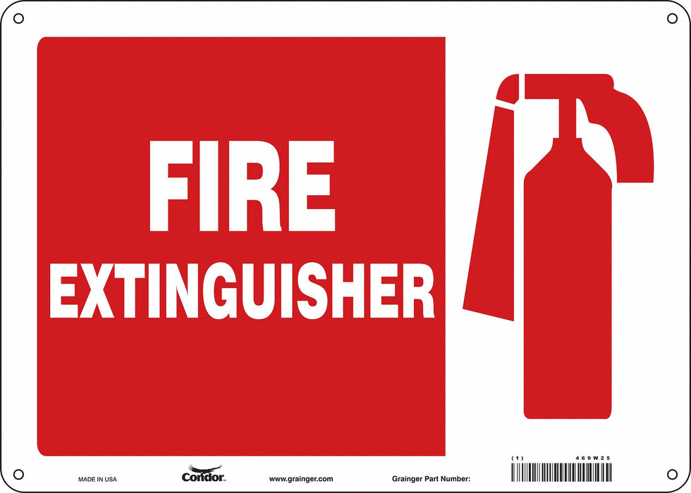 Safety Sign 10 in x 14 in Aluminum