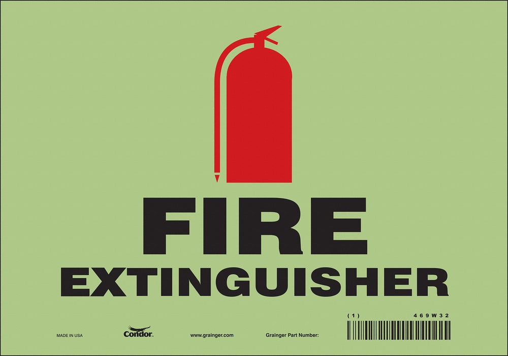 Safety Sign 7 in x 10 in Glow Vinyl