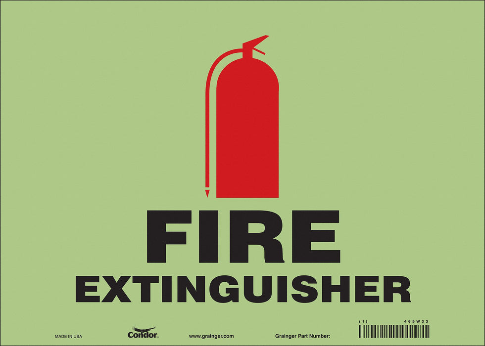 Safety Sign 10 in x 14 in Glow Vinyl