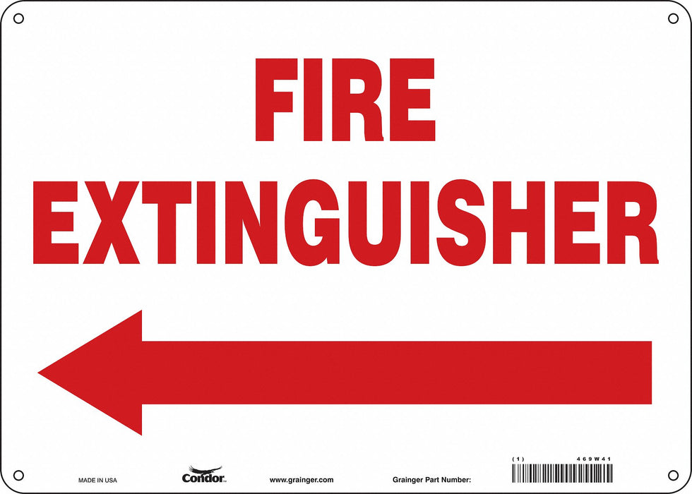 Safety Sign 10 in x 14 in Aluminum