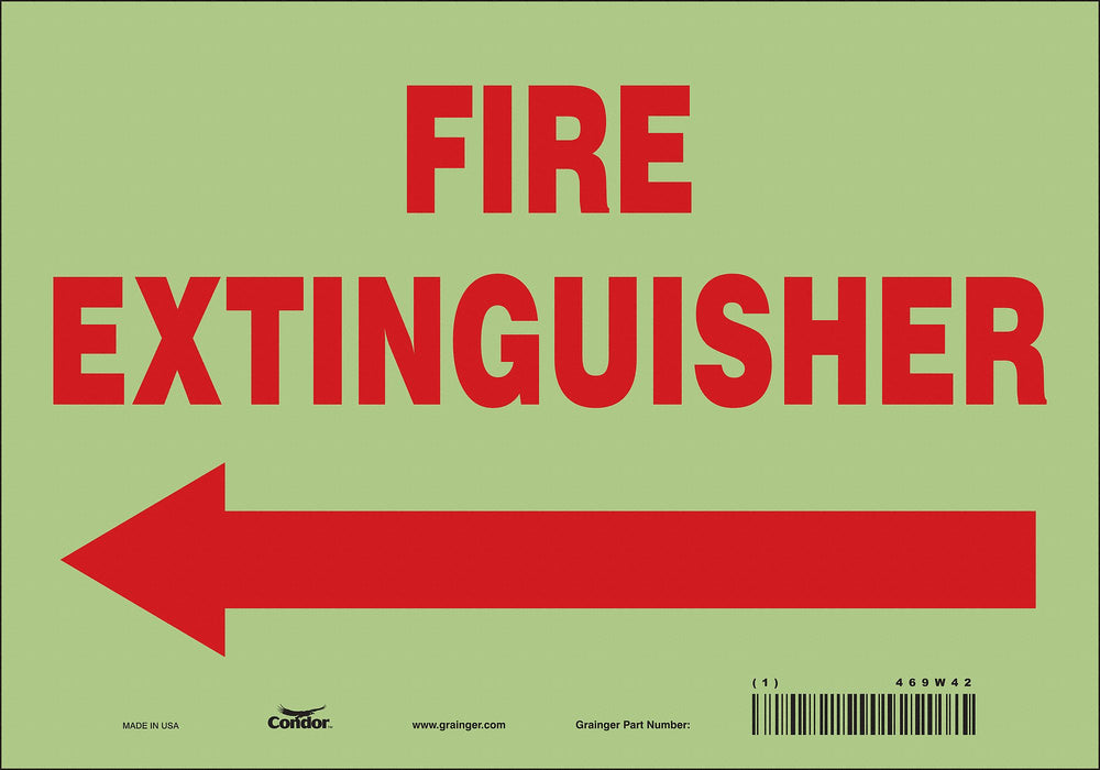 Safety Sign 7 in x 10 in Glow Vinyl