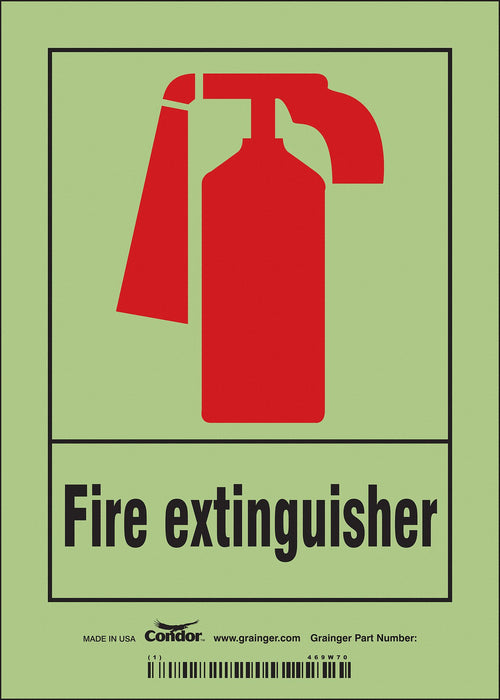 Safety Sign 7 in x 5 in Glow Vinyl