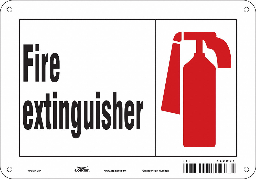 Safety Sign 7 in x 10 in Aluminum