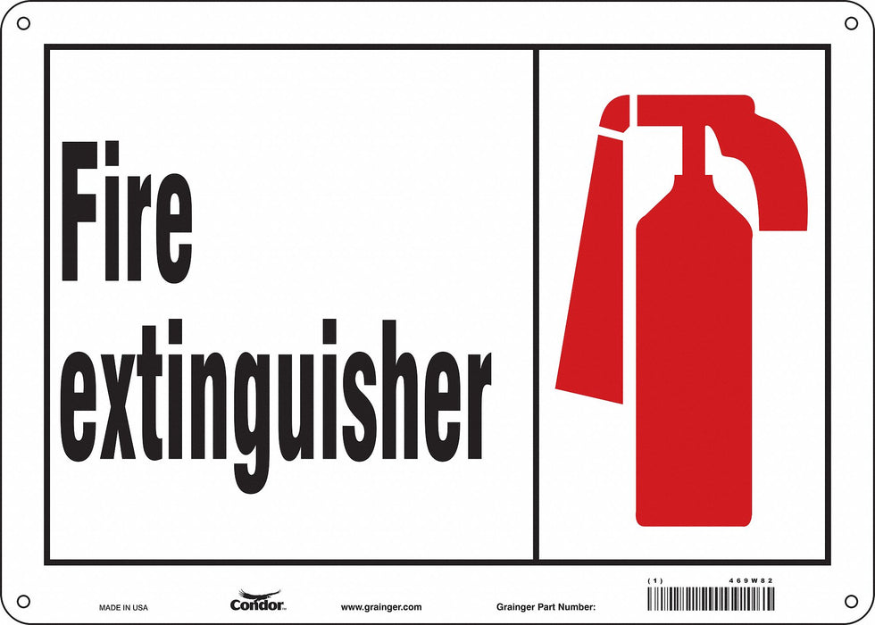 Safety Sign 10 in x 14 in Aluminum