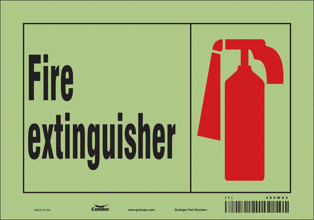 Safety Sign 7 in x 10 in Glow Vinyl