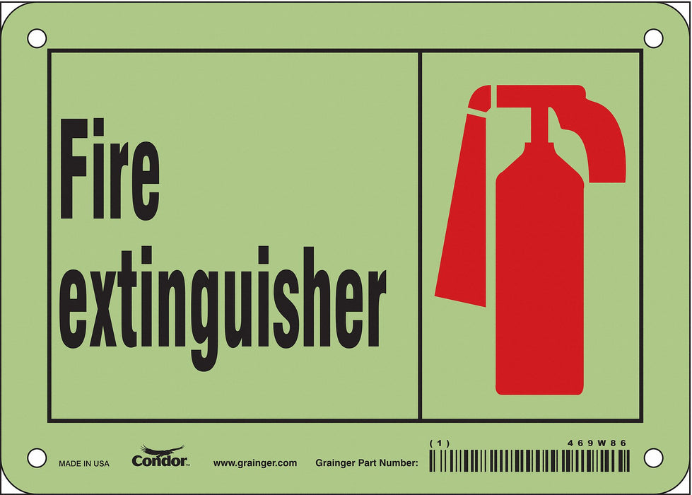 Safety Sign 5 in x 7 in Polyethylene