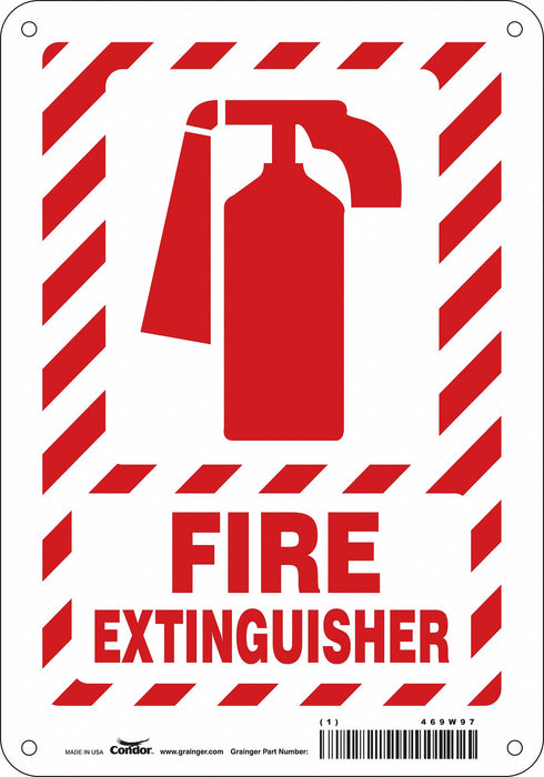 Safety Sign 10 in x 7 in Polyethylene