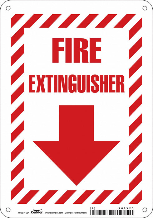 Safety Sign 10 in x 7 in Aluminum