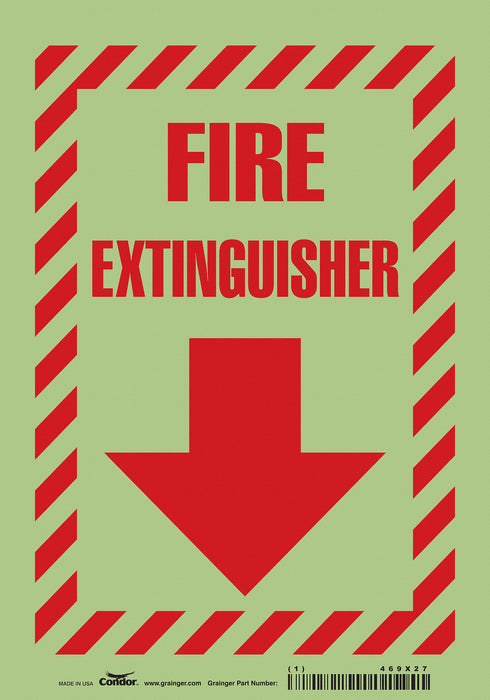 Safety Sign 10 in x 7 in Glow Vinyl