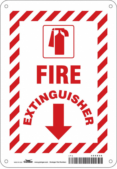Safety Sign 10 in x 7 in Polyethylene