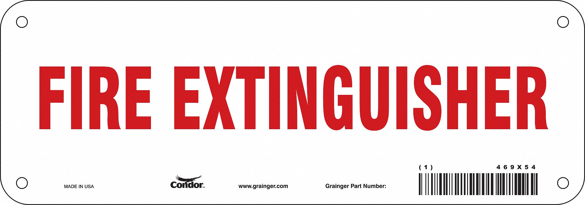 Safety Sign 3 1/2 x 10 in Polyethylene