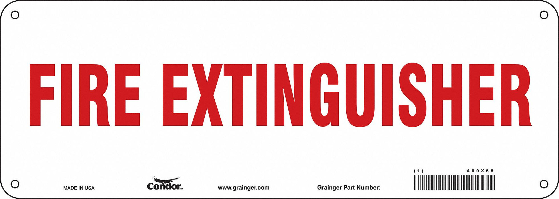 Safety Sign 5 in x 14 in Polyethylene