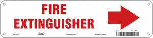 Safety Sign 3 1/2 in x 14 in Aluminum
