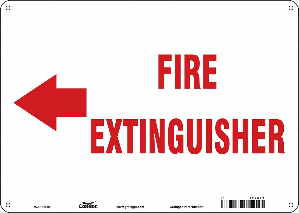 Safety Sign 10 in x 14 in Aluminum