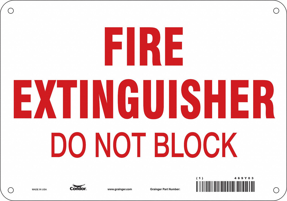 Safety Sign 7 in x 10 in Aluminum