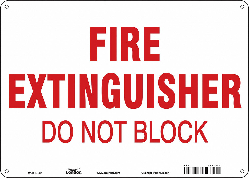 Safety Sign 10 in x 14 in Polyethylene