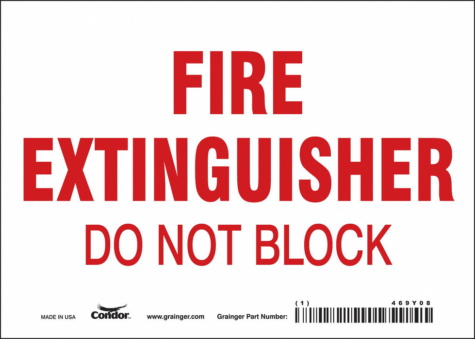 Safety Sign 5 in x 7 in Vinyl