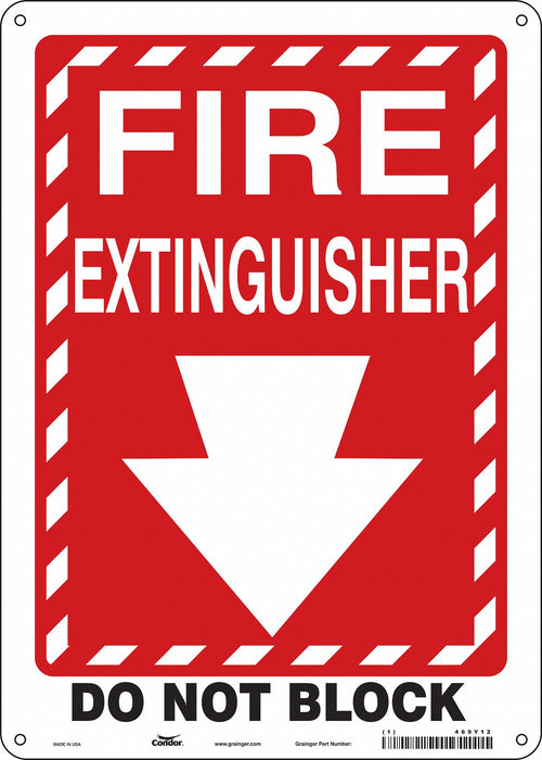 Safety Sign 14 in x 10 in Aluminum
